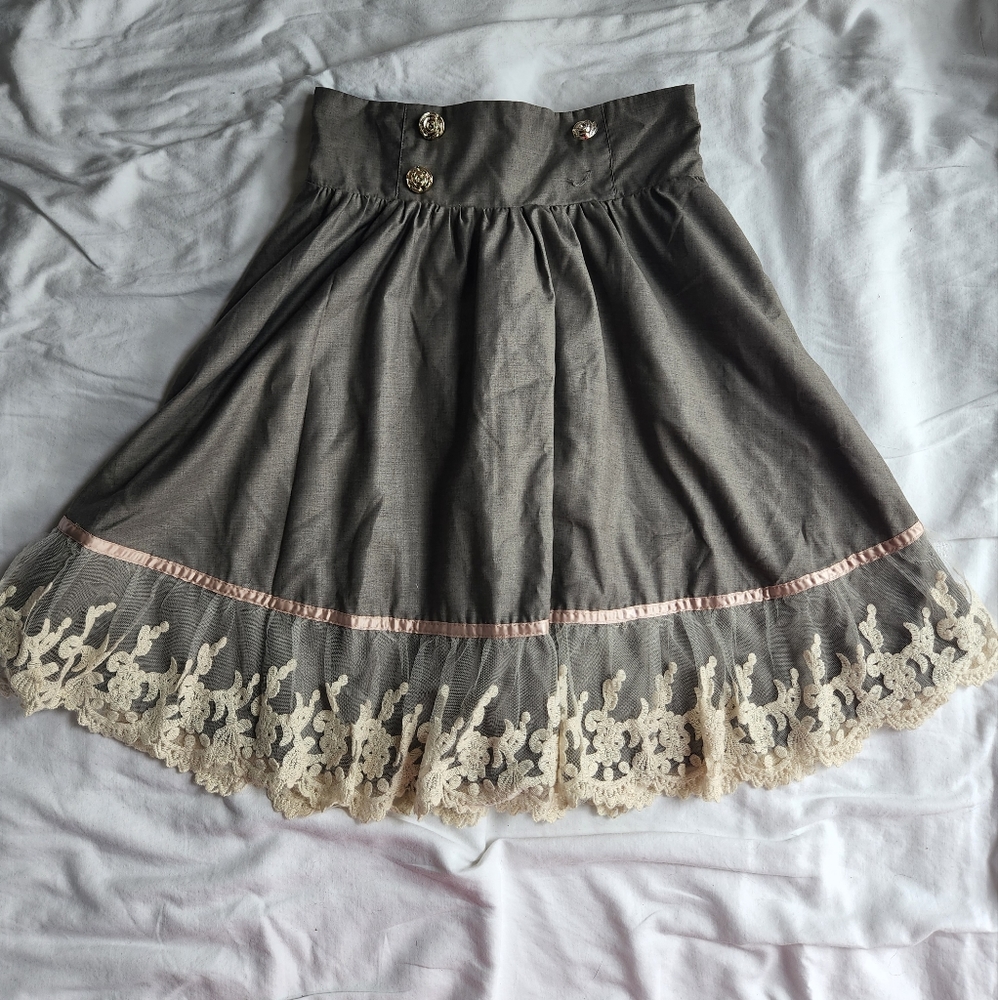 Grey Japanese Skirt